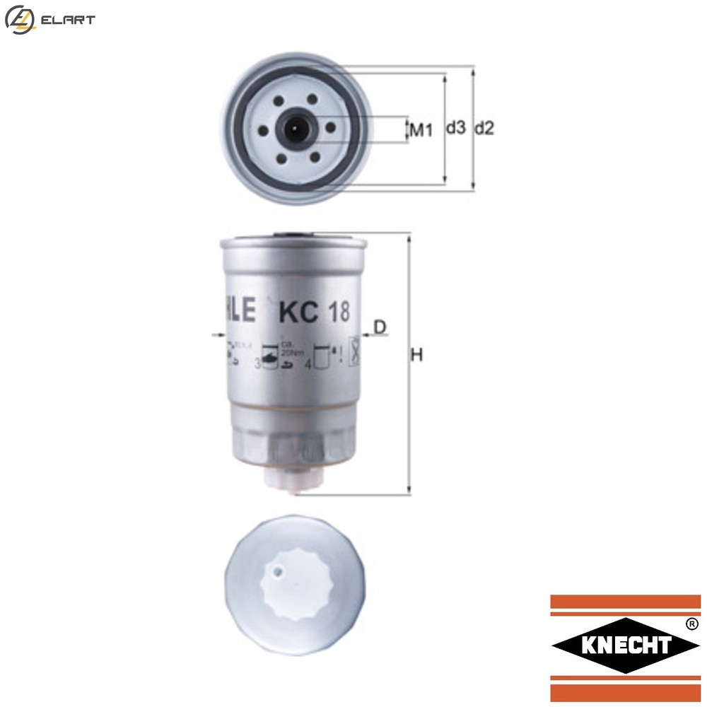 FUEL FILTER KC 18 FOR DS 11.22 11.0L 6cyl