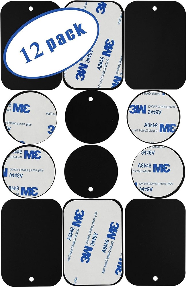 Universal Metal Plates with 3M Adhesive for Magnetic Car Phone Mounts  