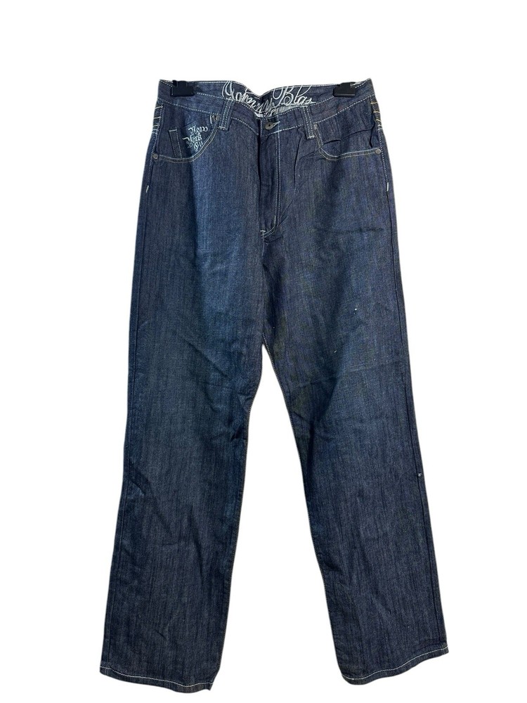 Vintage Johnny Blaze Chrome Hearts Cross Denim Jeans Y2K Hip Hop 90’s 2000’s