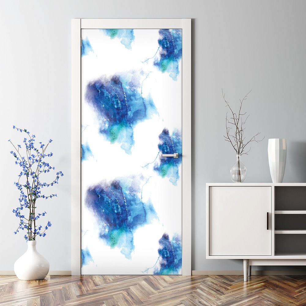Watercolour Stains Adhesive Door sticker Modern Pattern Decal Decor Decal Decor