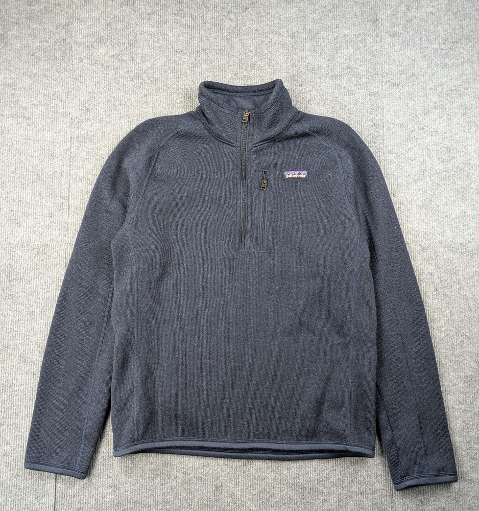 Patagonia Better Sweater Mens Small Blue 1/4 Zip Pullover Fleece Outdoor Hike