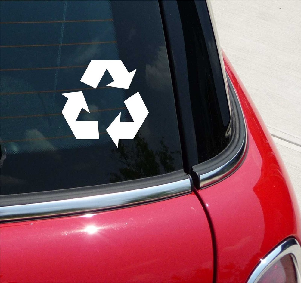 RECYCLE RECYCLING REFUSE  GRAPHIC DECAL STICKER ART CAR WALL DECOR