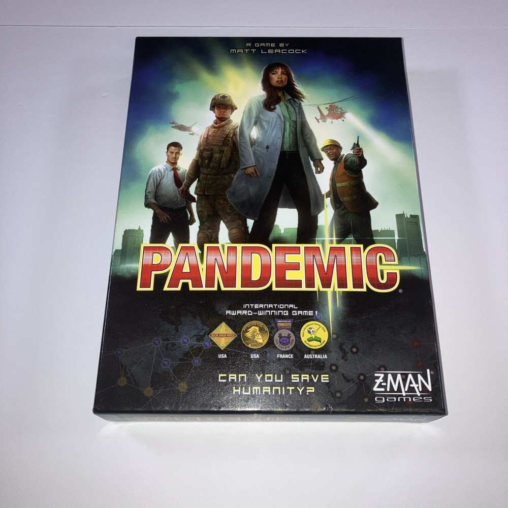 Pandemic Board Game Z-Man Games - 100% Complete - Cooperative Strategy