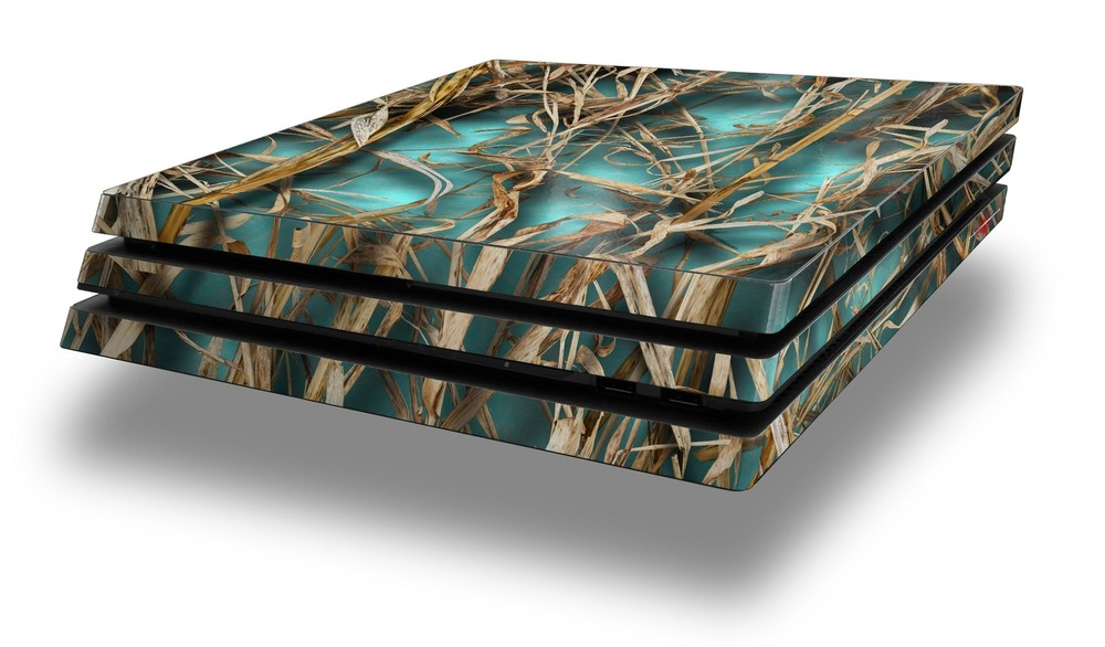 Skin for PS4 Pro Console WraptorCamo Grassy Marsh Camo Neon Teal