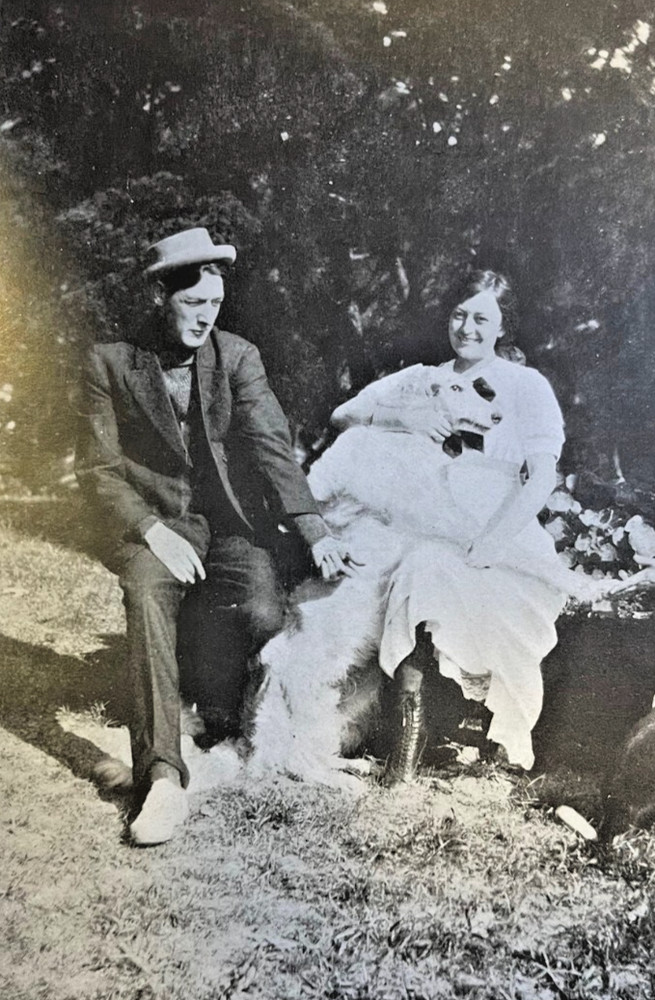 1910 Vintage Magazine Illustration Actor Joseph Herbert & His Wife Billy Norton