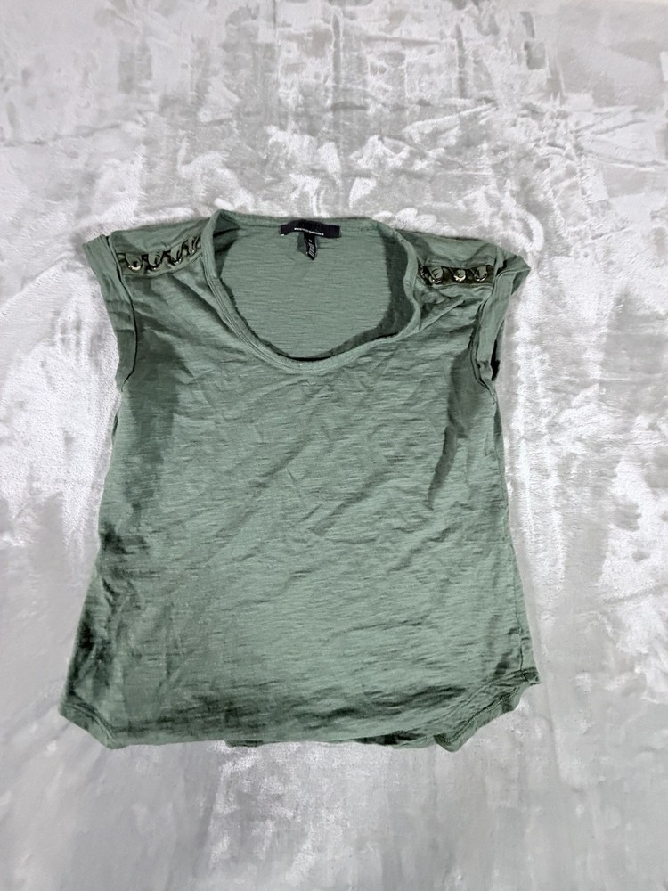 white house black market Cap sleeve Top Green Size M