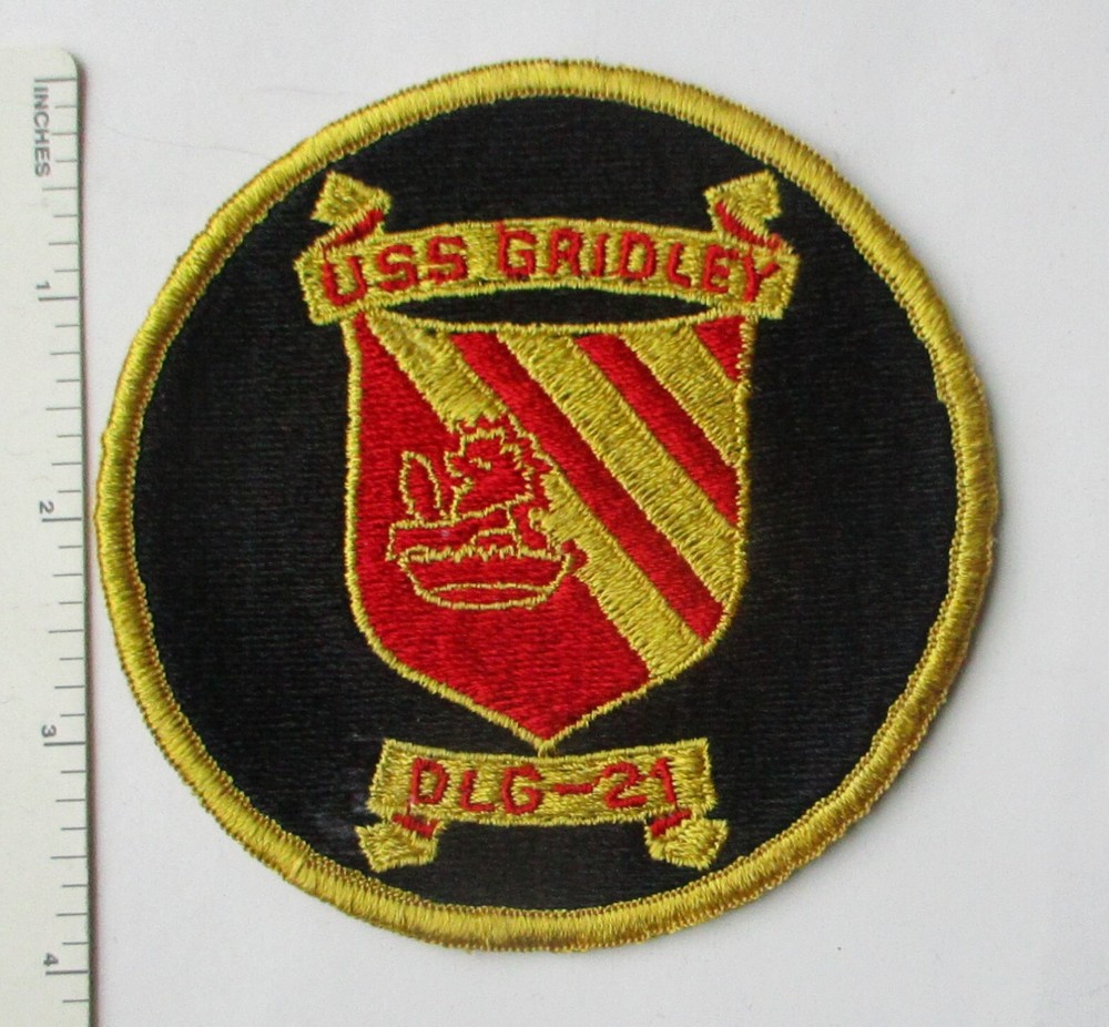 Original Vintage USS GRIDLEY DLG-21 US NAVY SHIP PATCH