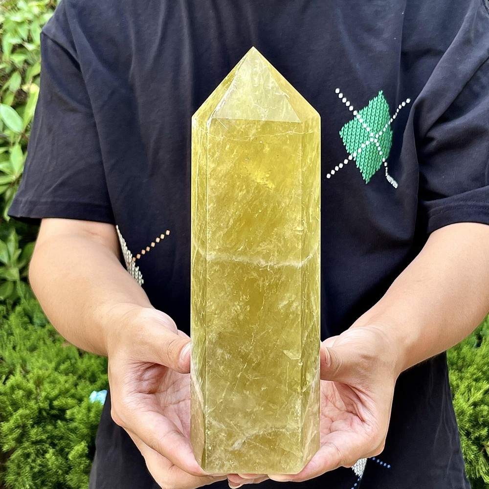 4.31LB Natural Citrine Smoky Crystal Obelisk Healing Topaz Quartz Pillar