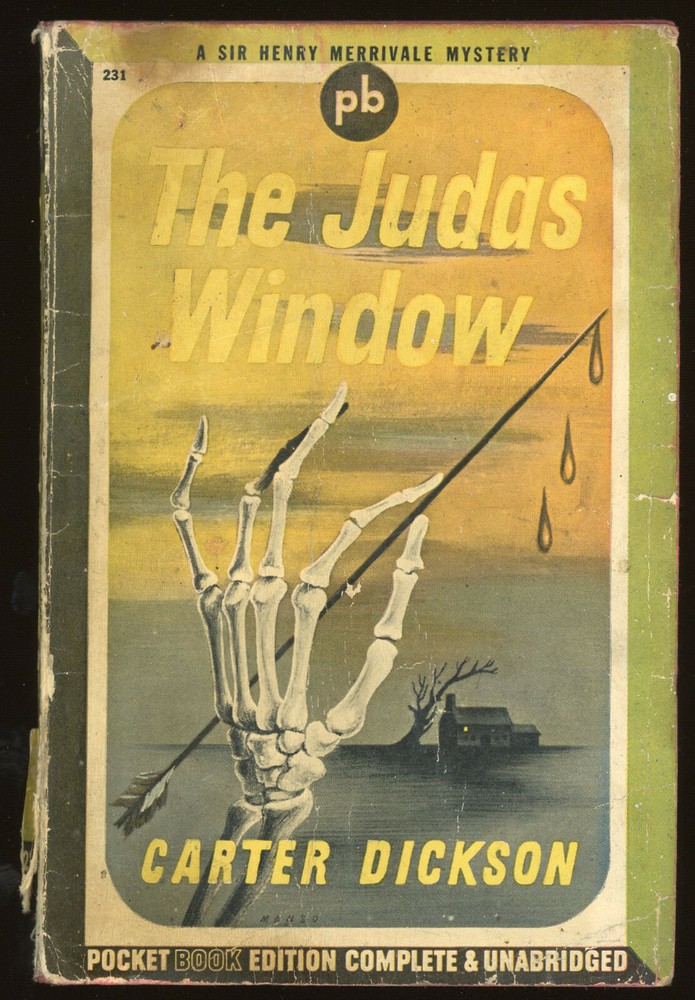 Fiction PB: THE JUDAS WINDOW by Carter Dickson. 1943. Pocket #231