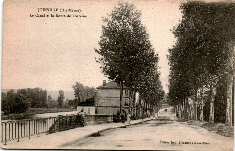 Joinville, Haute-Marne, Canal, Route de Lorraine, Librairie Jeanne Postcard
