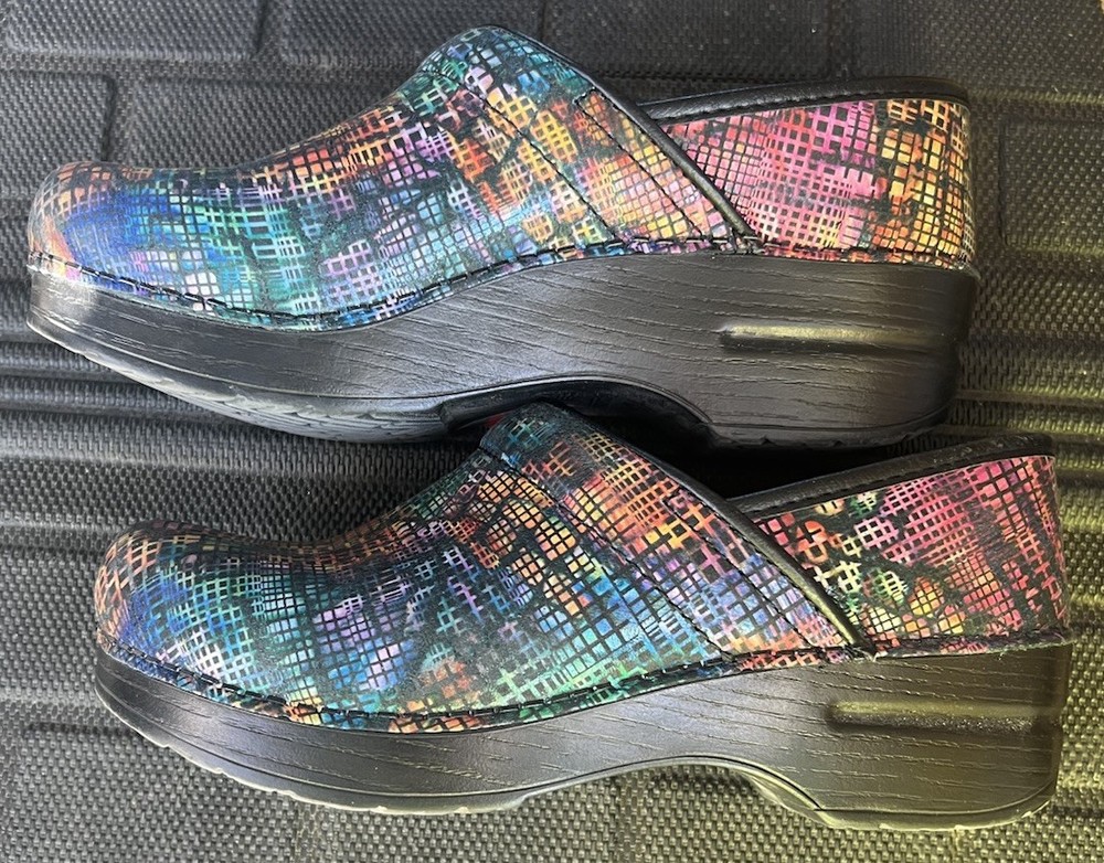 Dansko Professional Clogs - Womens SIZE 6.5 US (37) - Multicolor Leather - NICE!