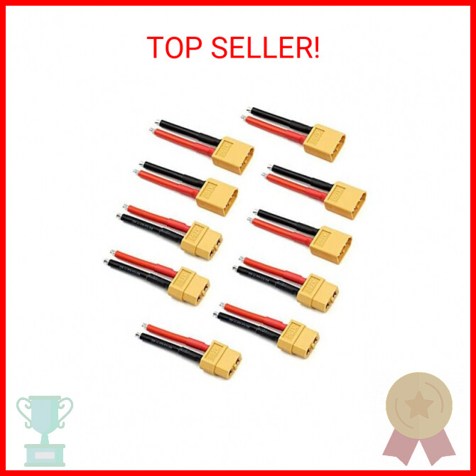 5 Pairs XT60 Plug Connector Female and Male with 14AWG Silicon Wire for RC Lipo