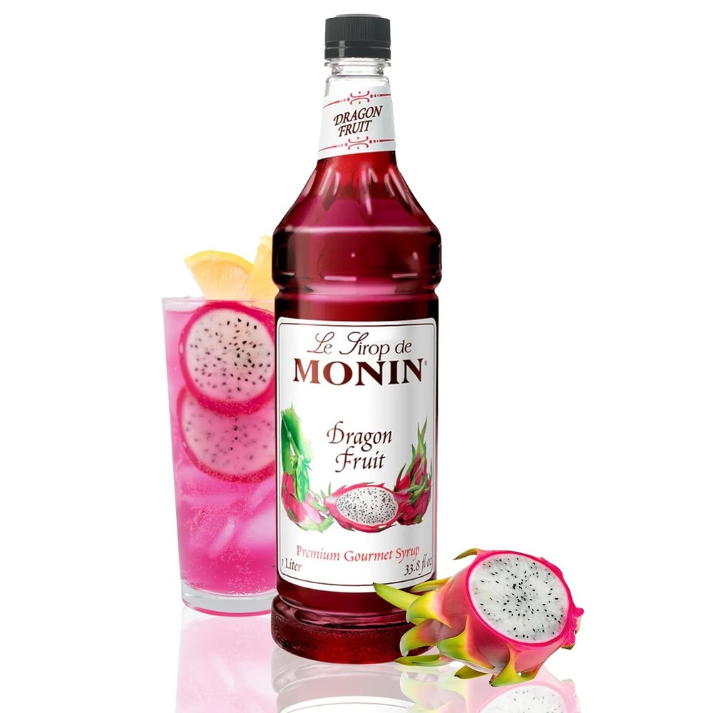 Monin - Dragon Fruit Syrup, Great for Cocktails and Teas, Gluten-Free,...