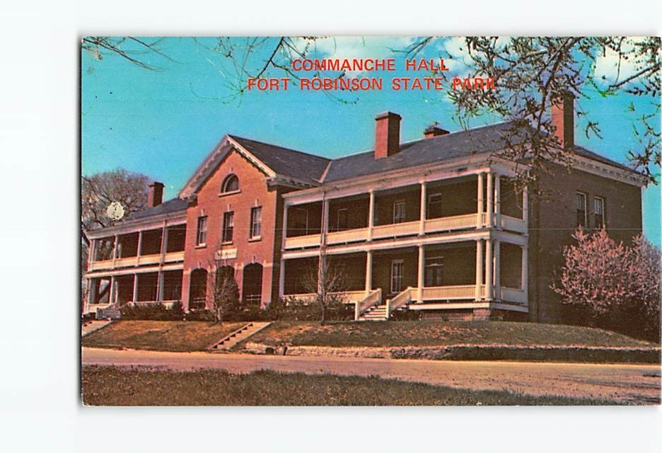 Postcard Commanche Hall Fort Robinson State Park Nebraska USA