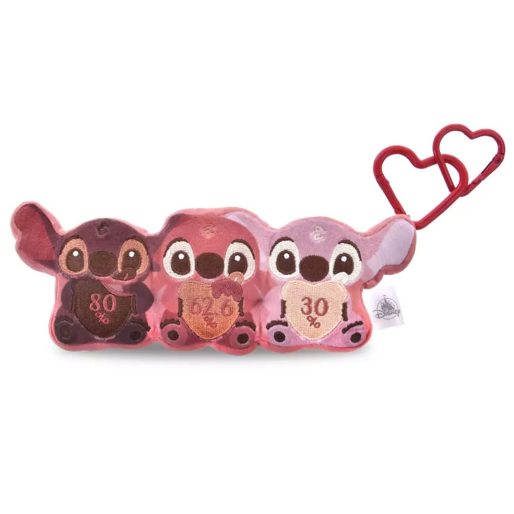 Disney store Japan Tokyo Stitch Plush Keychain, Triple CHOCOLATE STYLE