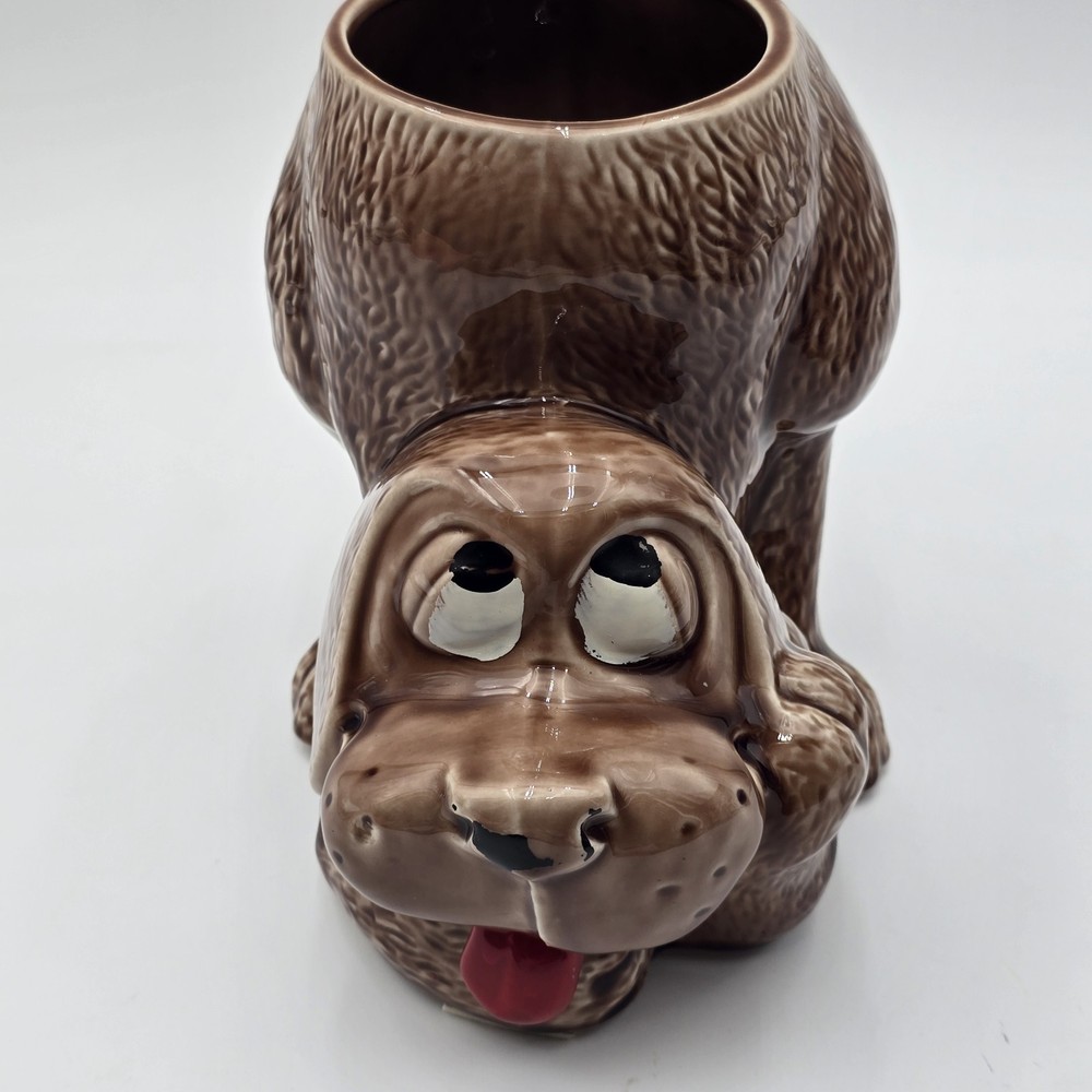McCoy Cookie Jar Puppy Dog 1978  #0272 Vintage Original No Lid Planter Jar