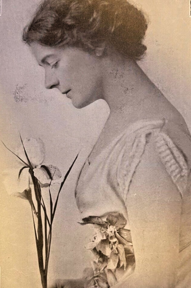 1909 Vintage Magazine Illustration Actress Helena Byrne
