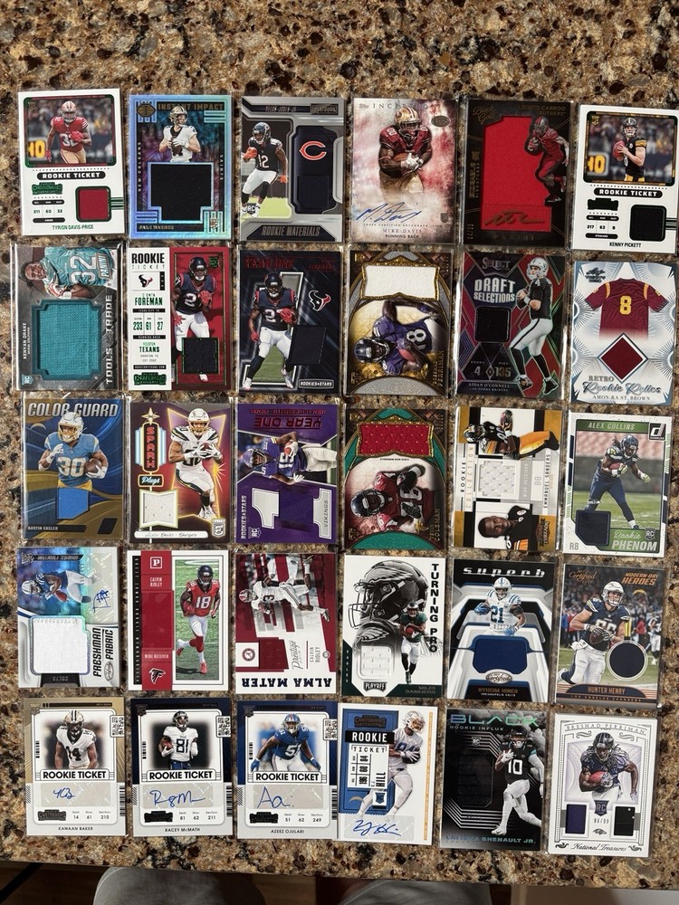 NFL AUTO / RELIC LOT (55 cards)