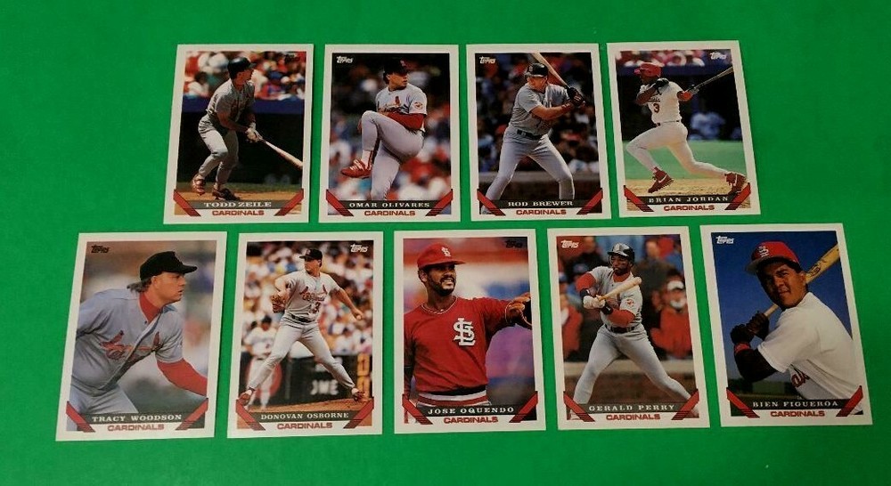 St. Louis Cardinals 1993 Topps Series II Team Lot  9 cards Jordan Oquendo Zeile