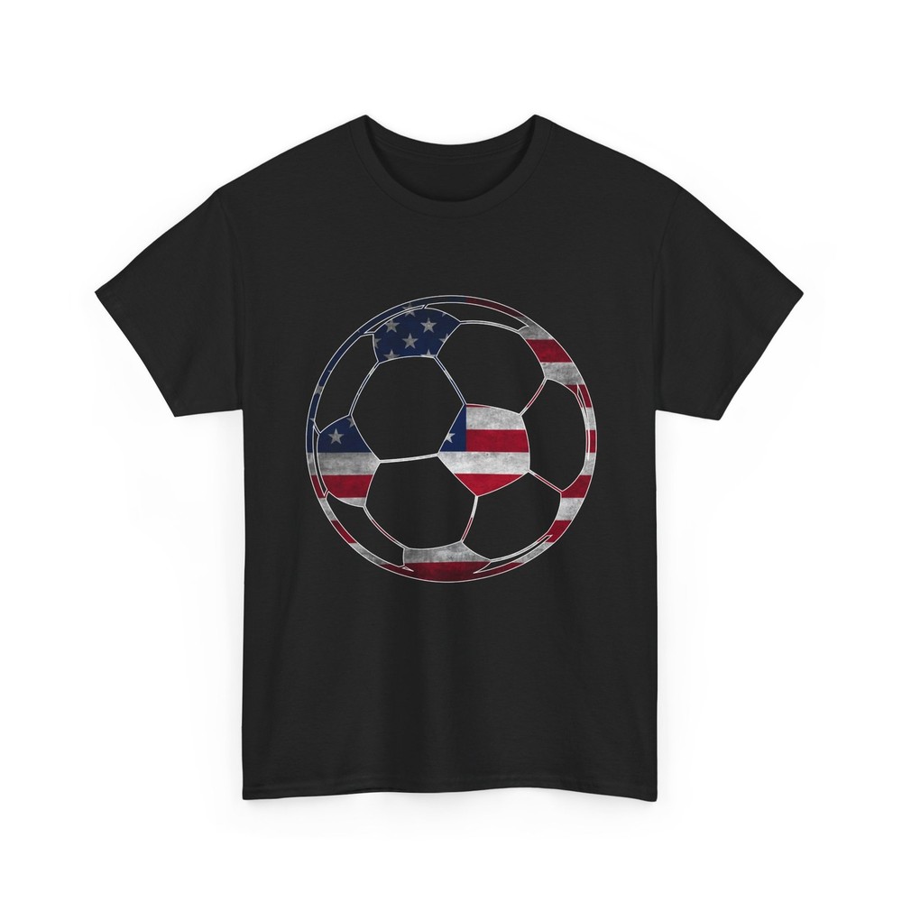 Soccer American Flag Ball Shirt, Sports Soccer Lovers Women Men T-Shirt