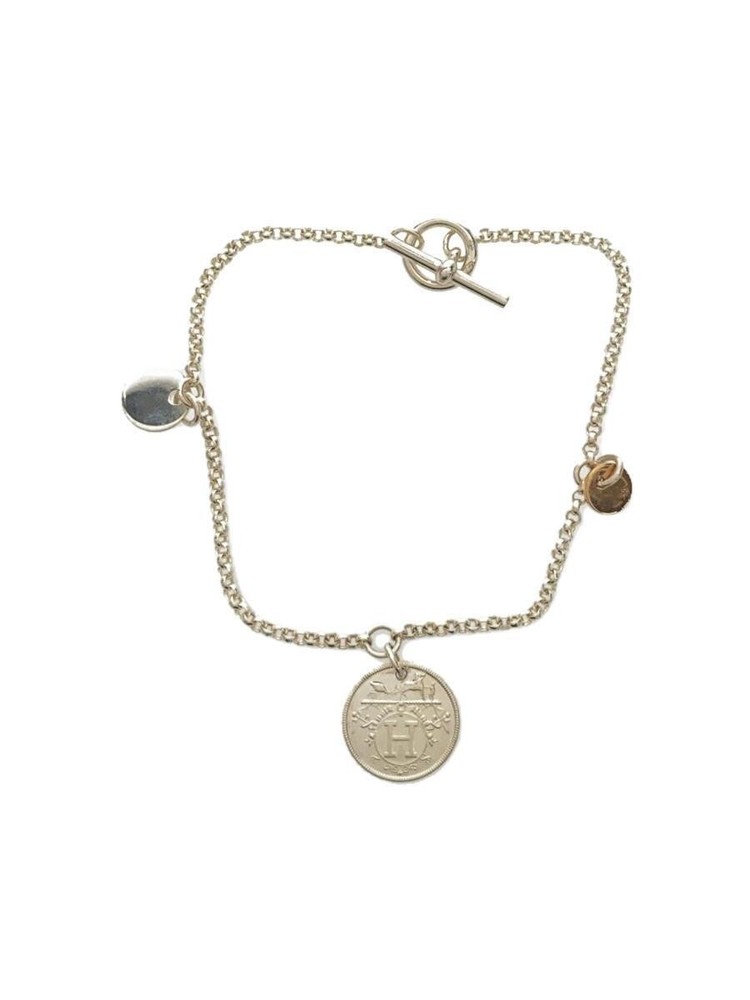 Hermes Exlibris Silver Bracelet for Women SLV 1227