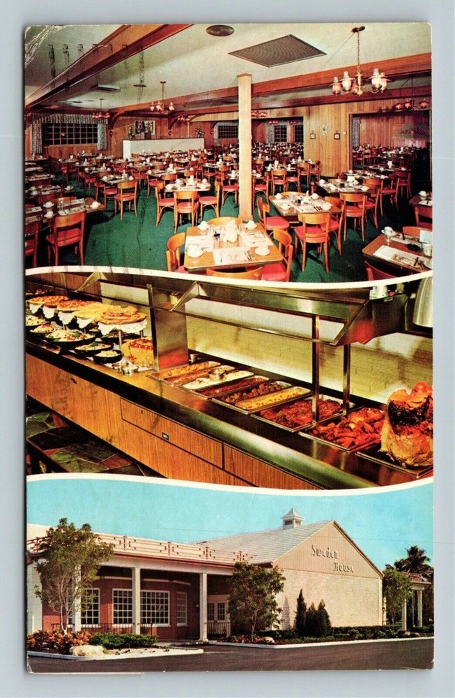 St Petersburg FL-Florida Sweden House Smorgasbord Dining c1968 Vintage Postcard