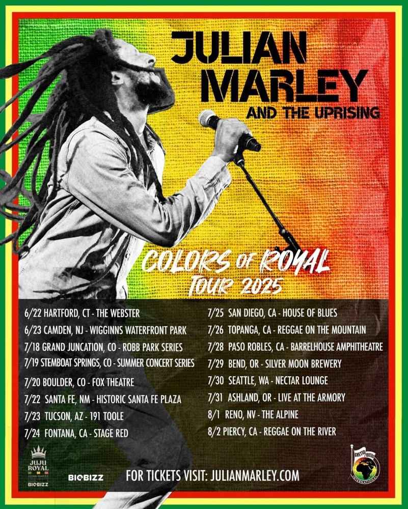 Julian Marley The Uprising Colors Of Royal Tour 2025 Dates