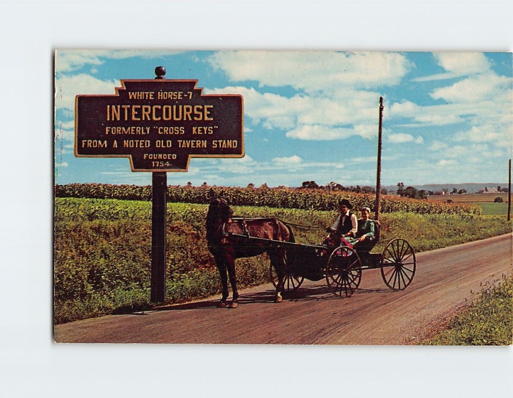 Postcard Greetings From Intercourse Pennsylvania USA