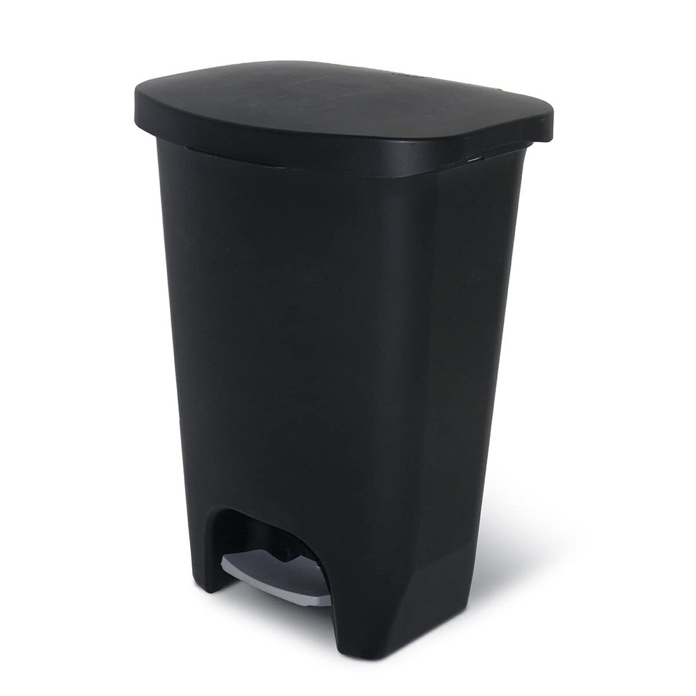 13 Gallon Trash Can Bin with Odor Protection of Lid | Hands Free with Step On Fo