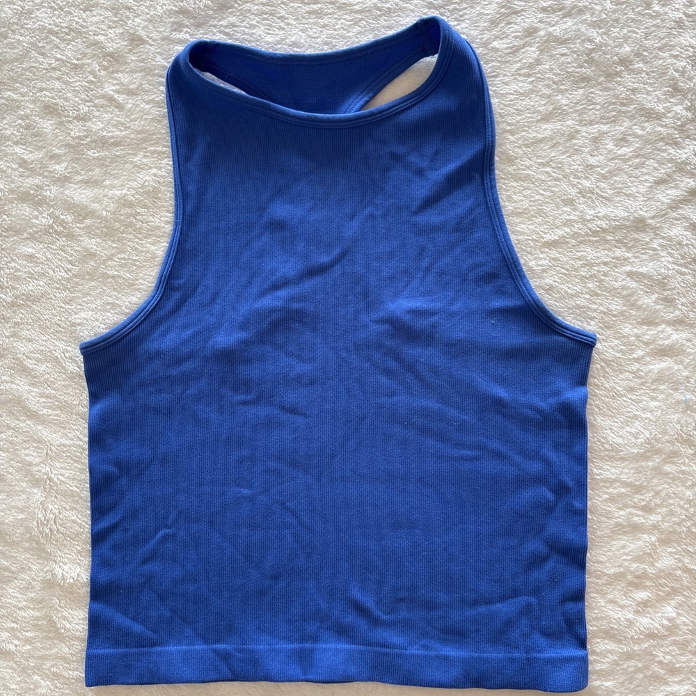 Free people intimately ribbed Razorback floaty Teal Tank top size Small