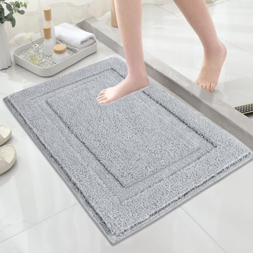 Super Soft 16x24 Inch Microfiber Bathroom Rugs Non-Slip Small Bath Mat  