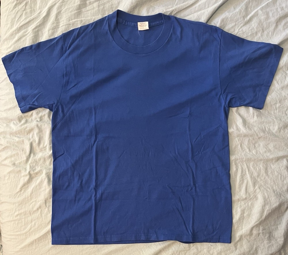 90s Vintage Sunbelt Sportswear XL Blank T-Shirt blue single stitch