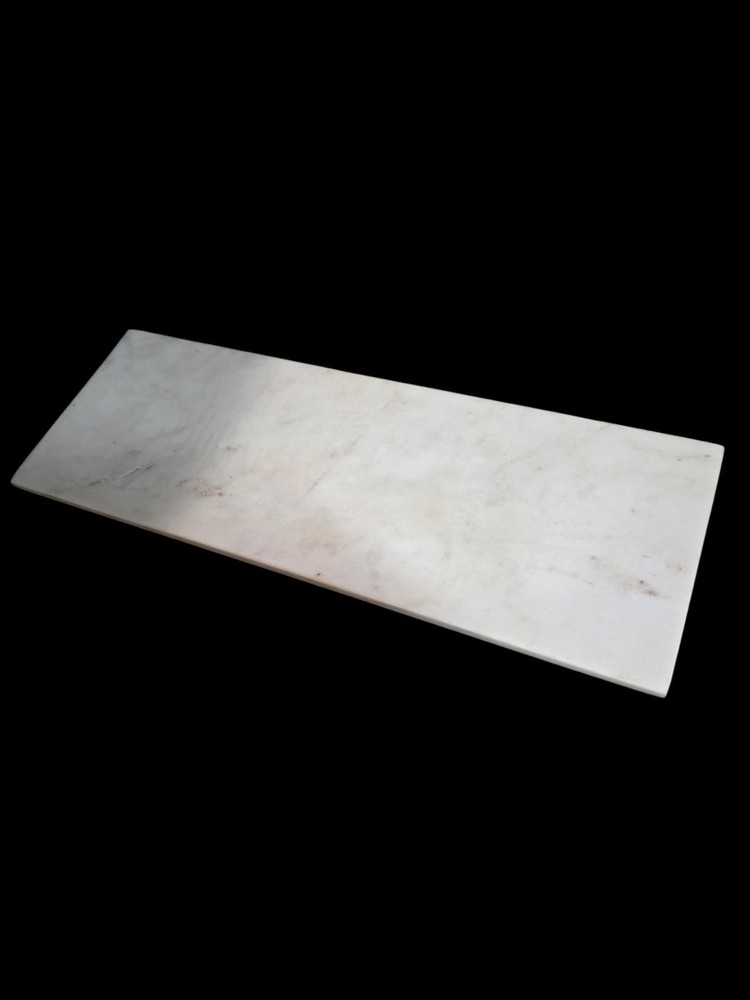 Large White Marble Rectangular Charcuterie Board for Cheese & Pastry Serving