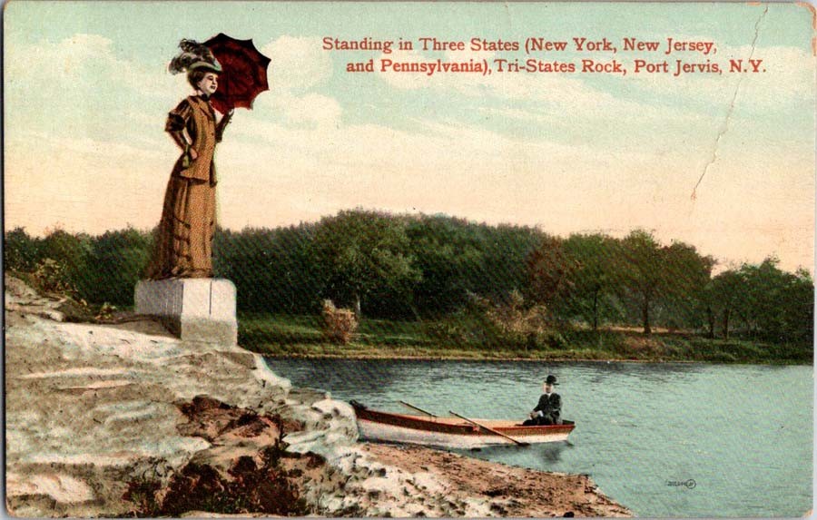 Port Jervis New York NY : BOAT SCENE m/14 AX0121
