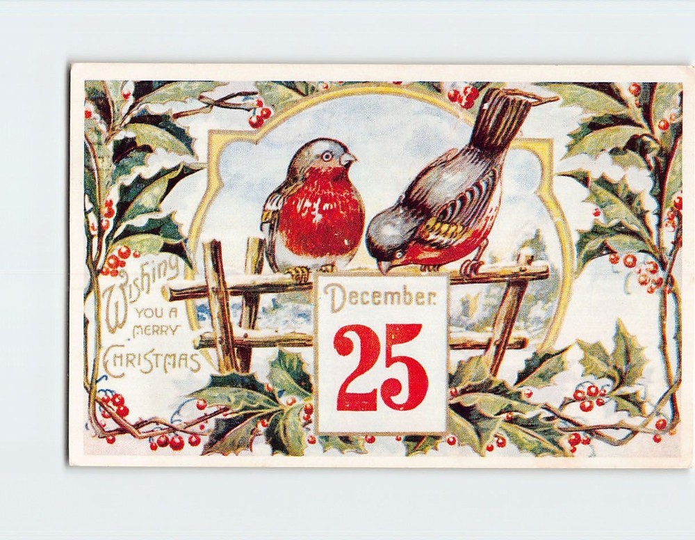 Postcard Christmas Holiday Greeting Card with Art Print