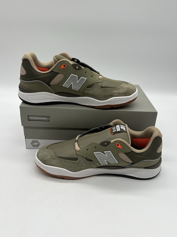 New Balance 1010 Tiago Men 9.5D Lemos Olive White Suede Lace Up Sneakers Shoes.