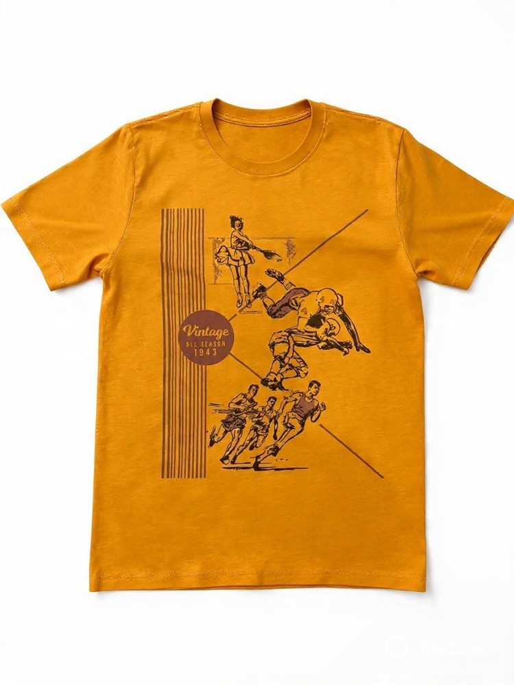 Vintage 80's  Style Pee Chee Shirt - Medium (Free Shipping)