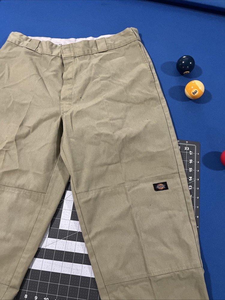 Dickies Double Knee Loose Fit Pants Men's 38x32 Khaki Brown Skate Work