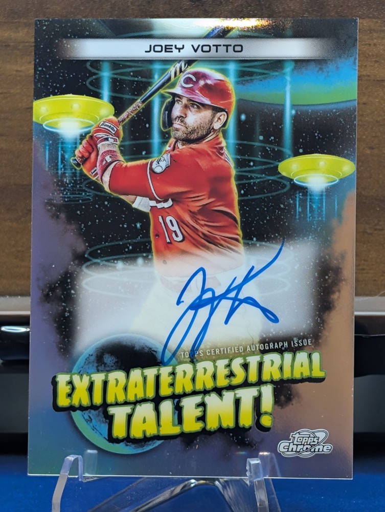 Topps 2023 Cosmic Chrome Joey Votto #ETA-JV Reds Extraterrestrial Talent Auto