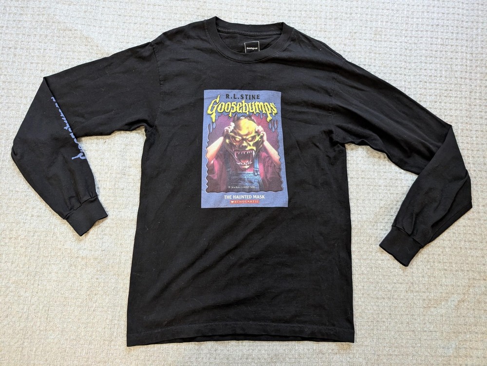 Goosebumps Shirt Mens Small Haunted Mask R L Stine Horror Long Sleeve Dumbgood