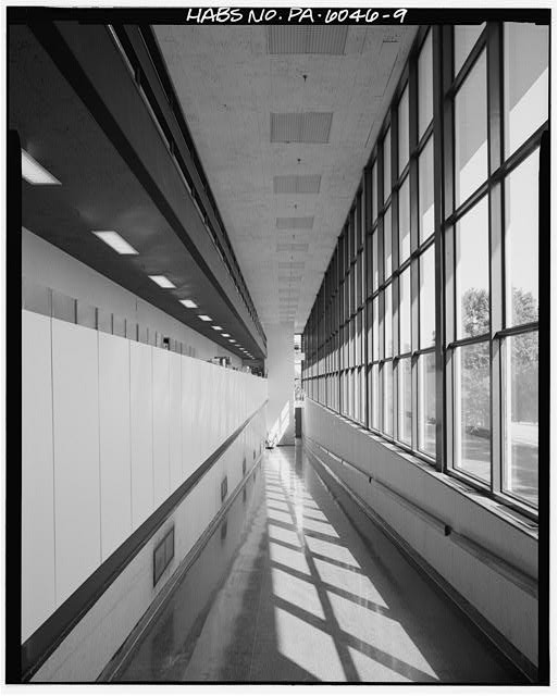9. Interior, southeast corner, from top of ramp, looking northwest - WCAU-TV