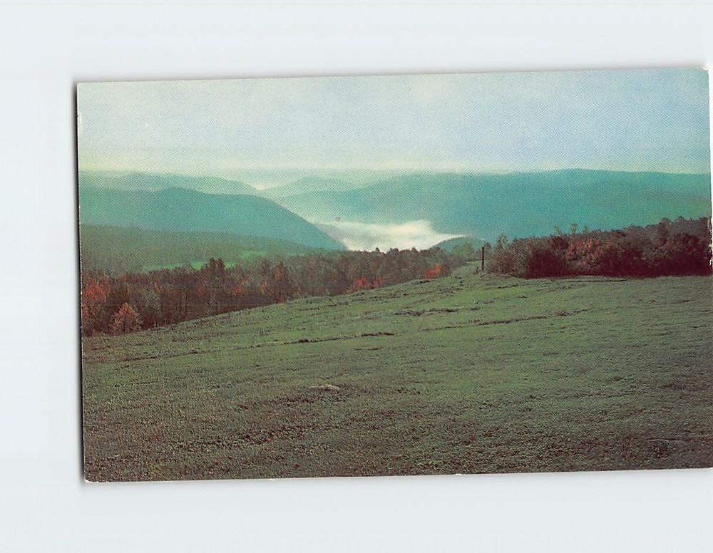 Postcard Early Morning Mists Deerfield Valley Mohawk Trail Massachusetts