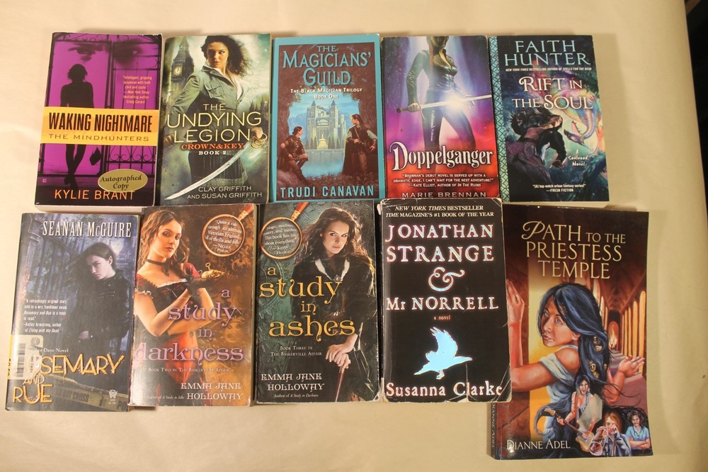 Lot of 10 Fantasy Novels - Emma Jane Holloway, Canavan, Brennan, Faith Hunter