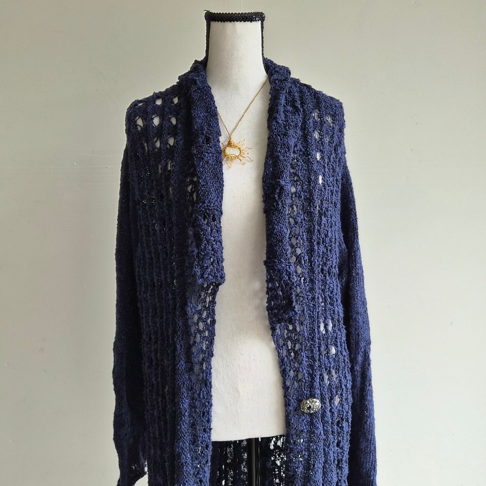 Soft Surroundings Crochet Open Knit Cardigan Women XL Boho Fairycore Cottagecore
