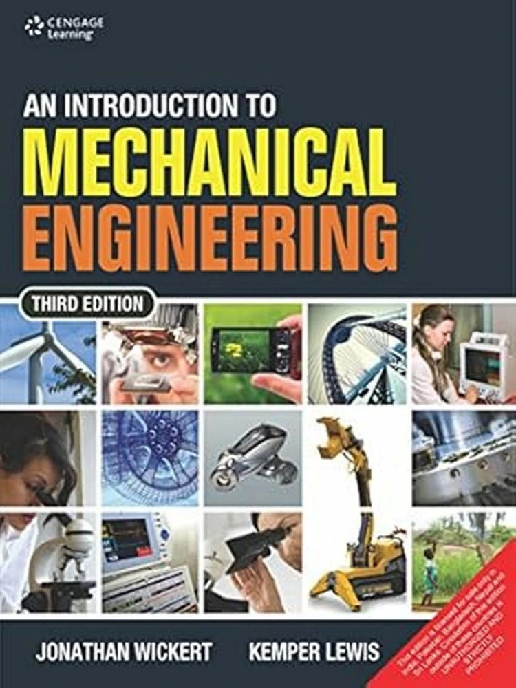 An Introduction to Mechanical Engineering by Wickert 3RD  INTL ED 9788131527153