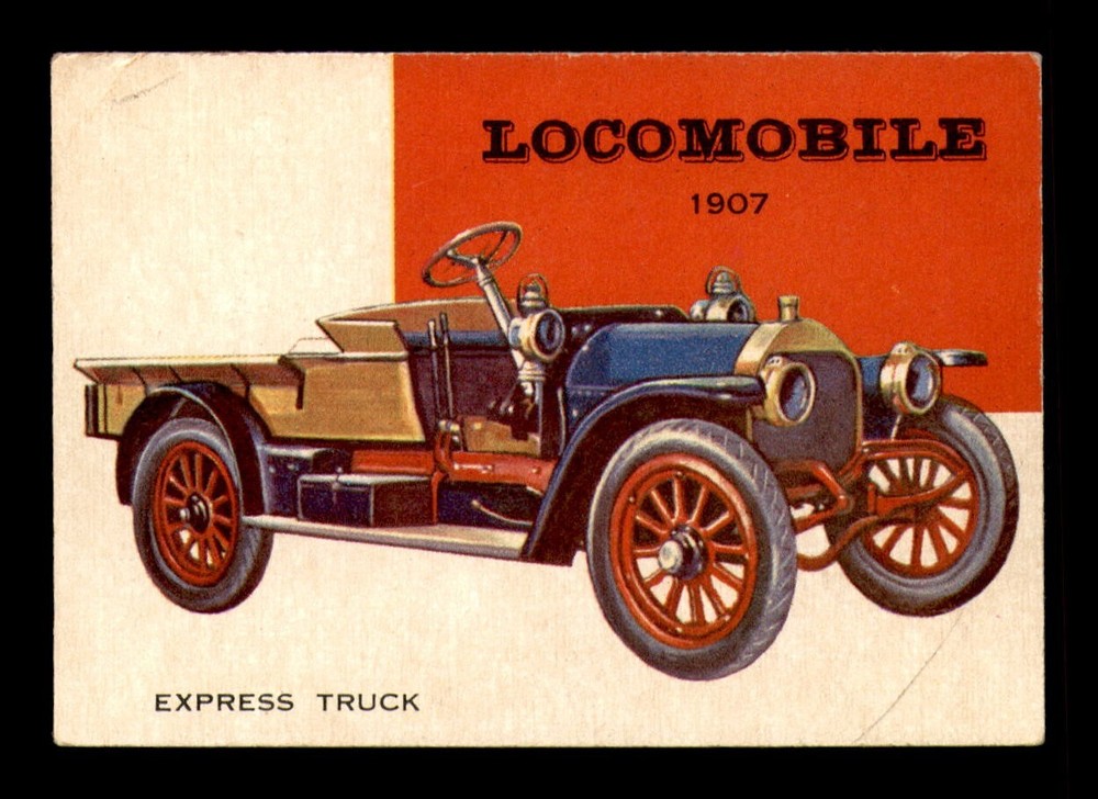 1954 Topps World on Wheels #36 Locomobile 1907 Express Truck VG *OBGcards*