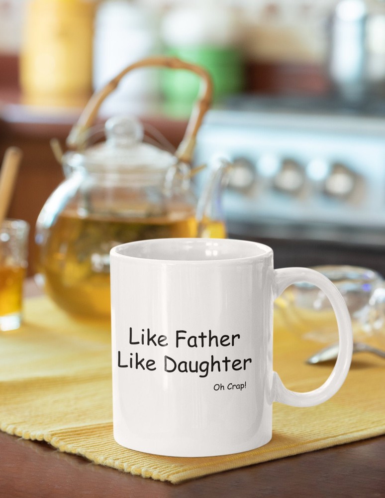 Minimalist Like Father Like Daughter Funny Coffee Mug for Dad