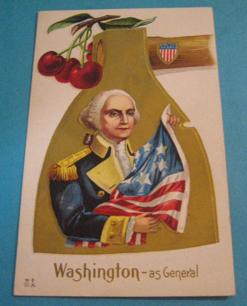 Antique Patriotic Americana Postcard George Washington Colorful Historic