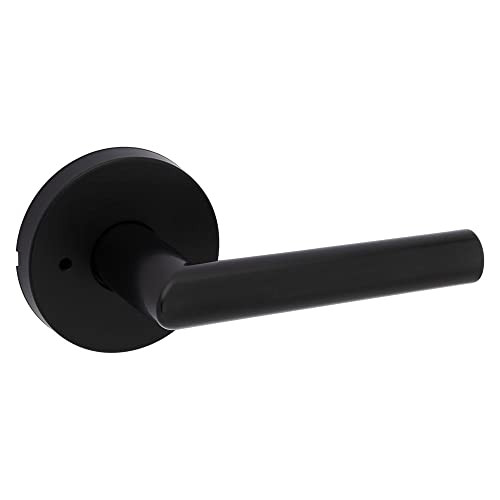 Milan Interior Door Handle with Lock, Door Lever For Matte Black Privacy