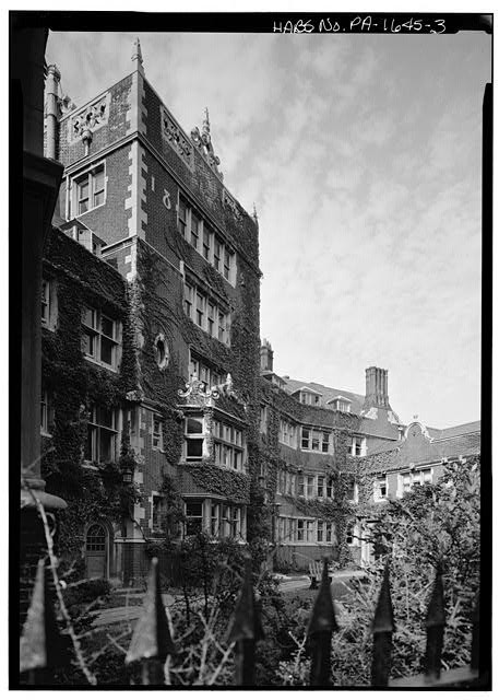 3. GENERAL VIEW FROM OUTSIDE THE QUADRANGLE - University of Pennsylvania,